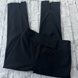 Veronica Beard High Rise Trouser Pant Crop Split Hem Black